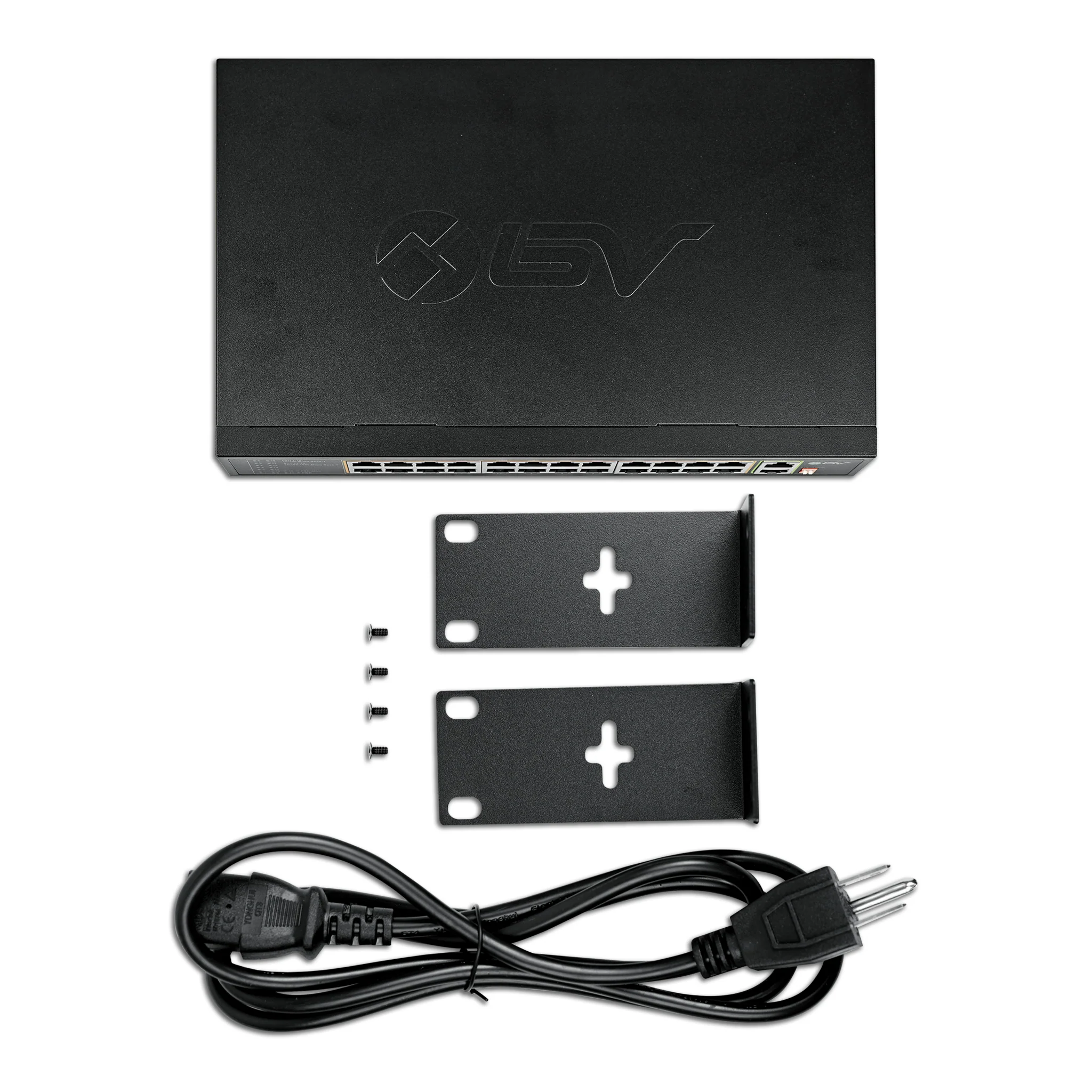 BV-Tech 24 Port PoE+ Switch with 2 Gigabit Ethernet or SFP Uplink, Long Range | POE-SW2402 - Image 5