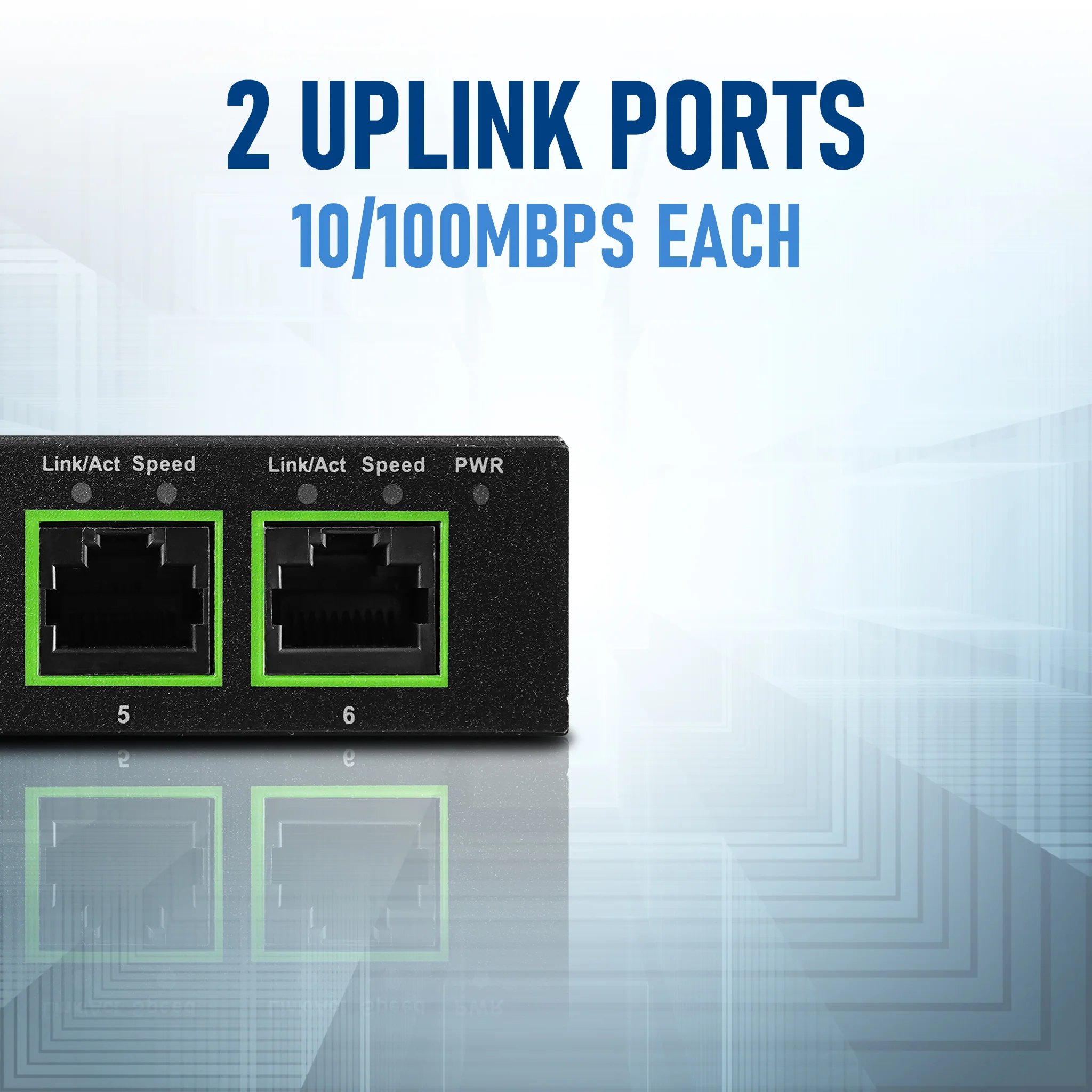BV-Tech 4 PoE+ Ports Switch with 2 Uplinks - Megabit | POE-SW502 - Image 3