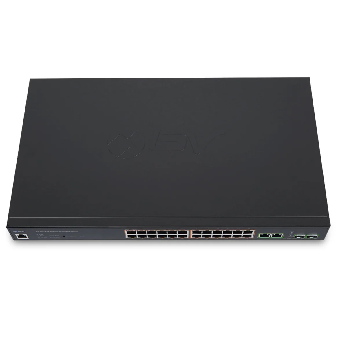 BV-Tech 24 PoE+ Gigabit Ports Managed Switch with 2 Ethernet & 2 SFP Uplink, NDAA Compliant | POE-SW2404G-MG-PLUS - Image 3