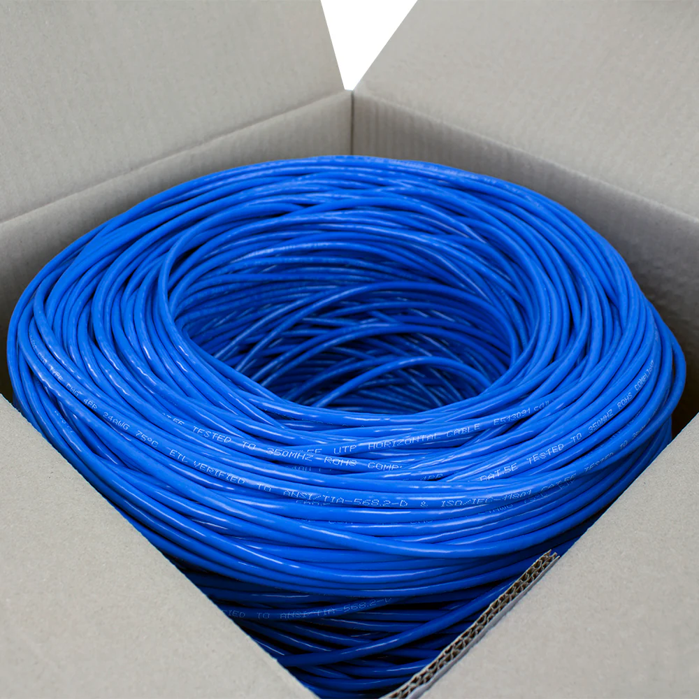 BV-Tech CAT5 Riser (CMR), Solid Bare Copper Ethernet Cable, 1000ft, Blue | CABLE-CMR5-BL-1000 - Image 3